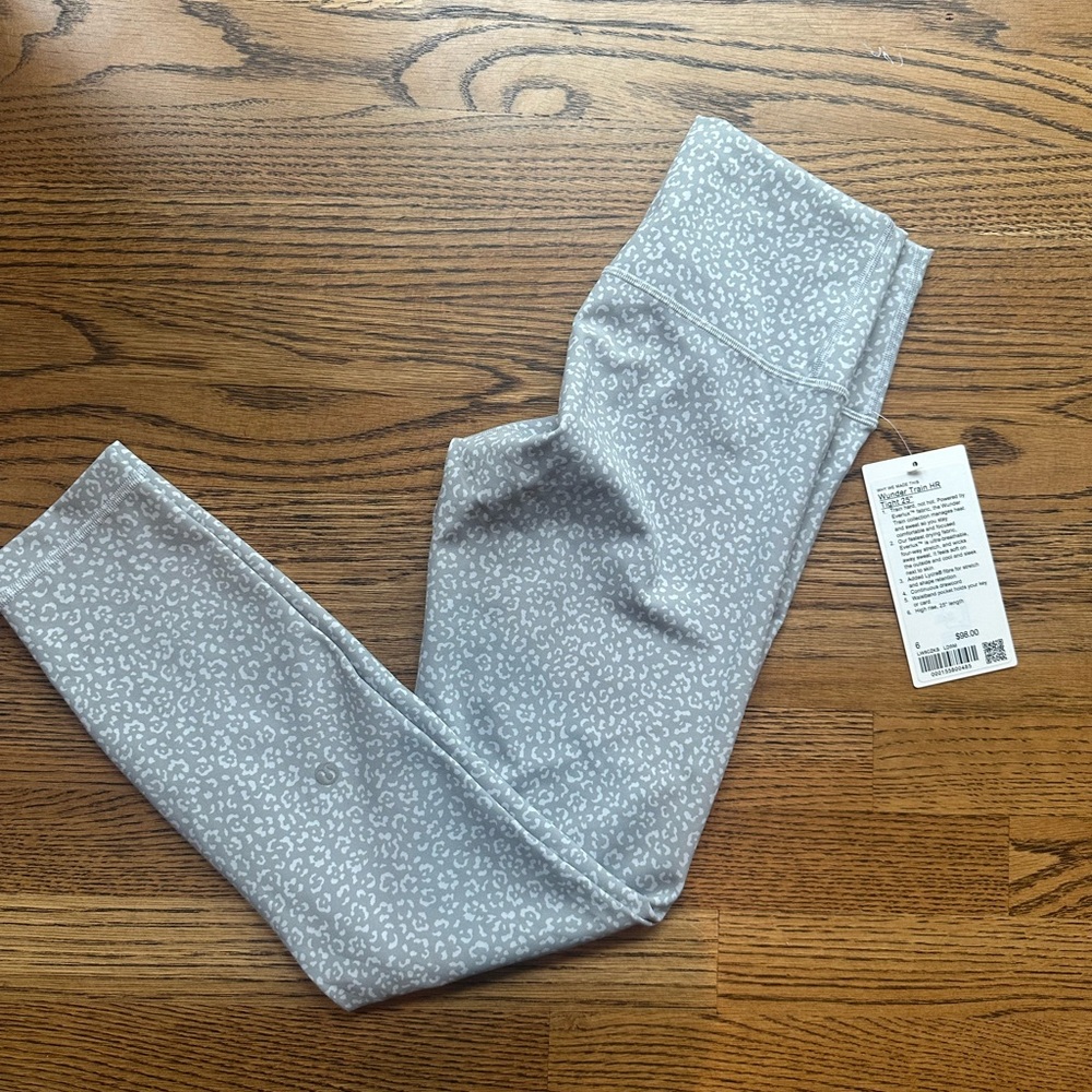 NWT lululemon athletica wunder train leopard Leggings